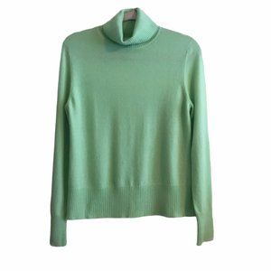 Lime Green 100% Cashmere Turtleneck. Last picture is the actual color.